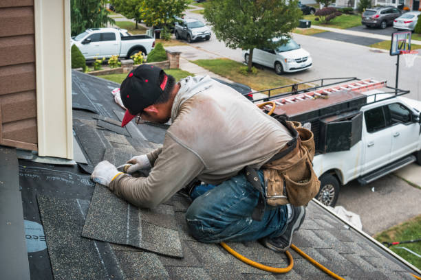 Professional Flat Roof Repair technician working in Pittsford, NY